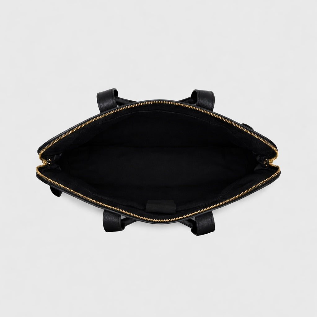 Executive Heritage Black Leather Briefcase