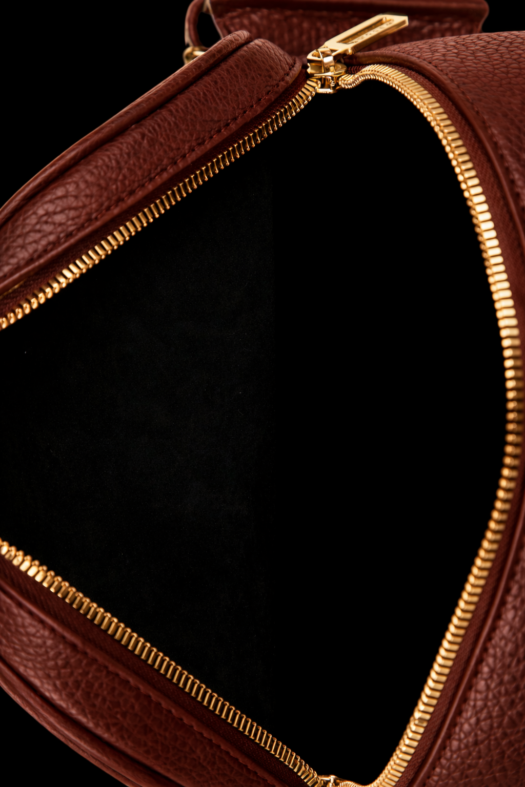 Pebbled Leather Mini Backpack In Brown