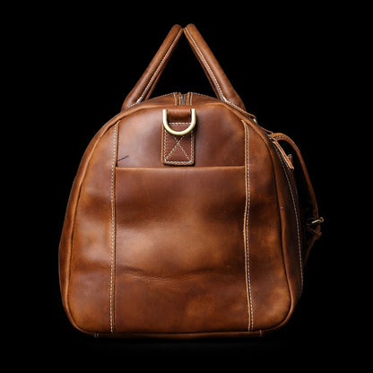 Valmont Heritage Leather Duffel in Heritage Brown