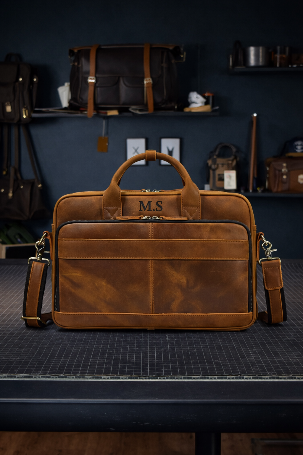 The Mercer Leather Laptop Bag