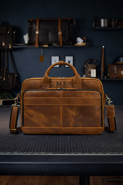 The Mercer Leather Laptop Bag