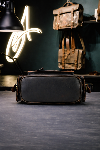 Aurelius Vintage Leather Backpack in Chocolate Brown