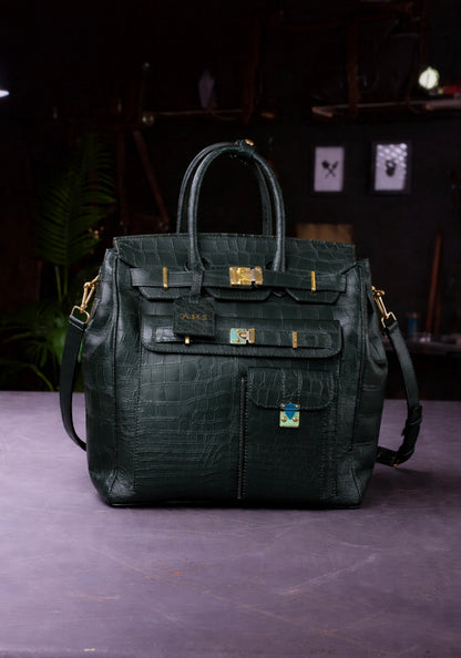 StridePack Weekender Duffel – Travel & Gym Carry Bag in Dark Forest Green