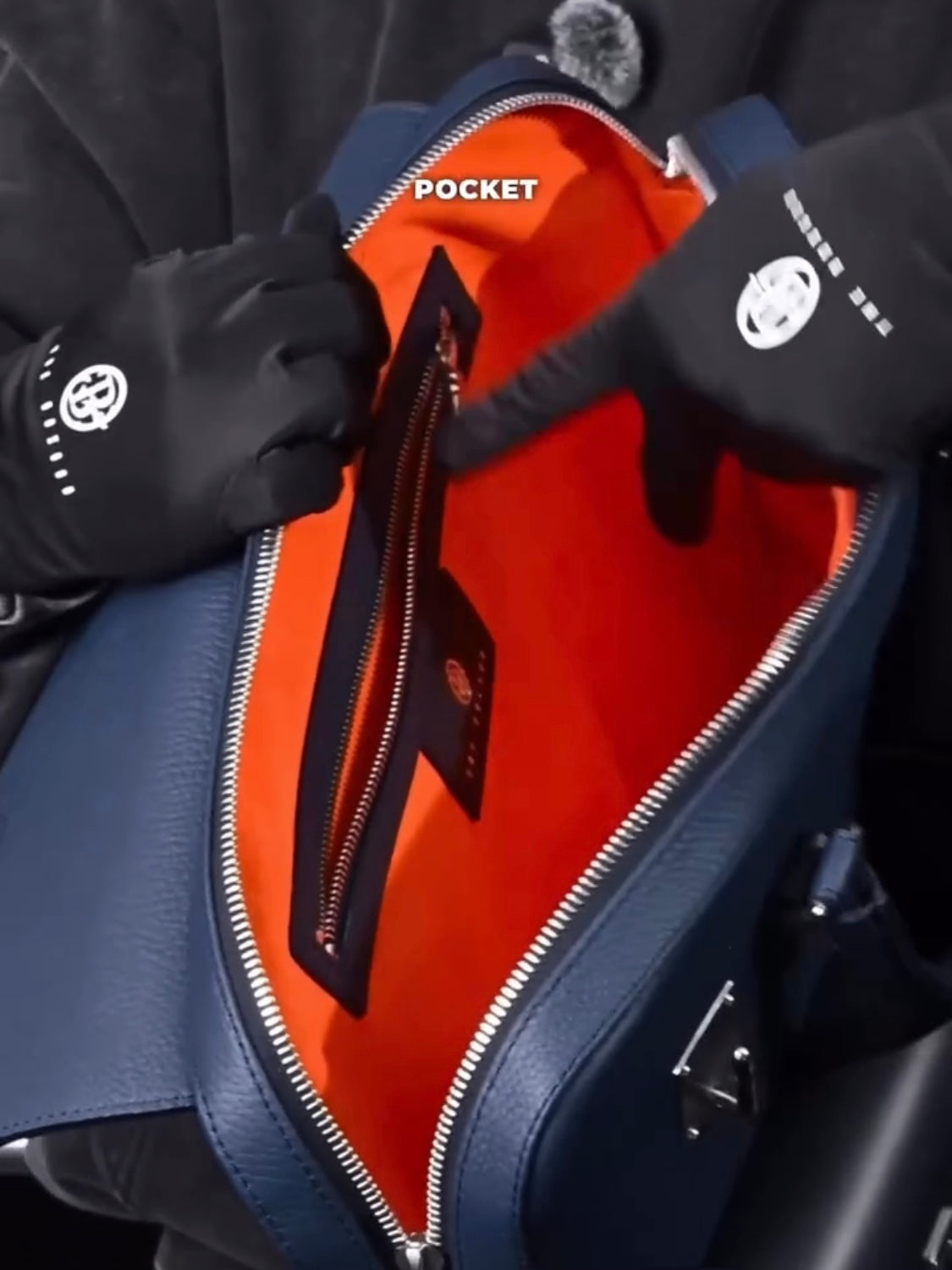 The Sovereign Leather Briefcase In Midnight Navy