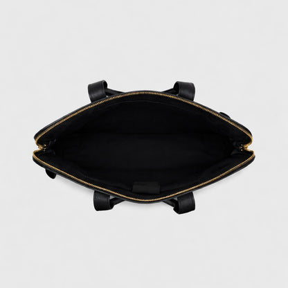 Executive Heritage Black Leather Briefcase