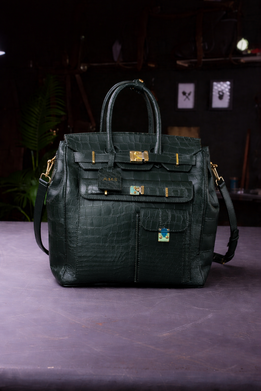StridePack Weekender Duffel – Travel & Gym Carry Bag in Dark Forest Green