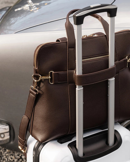 Executive Heritage Dark Brown Leather Briefcase