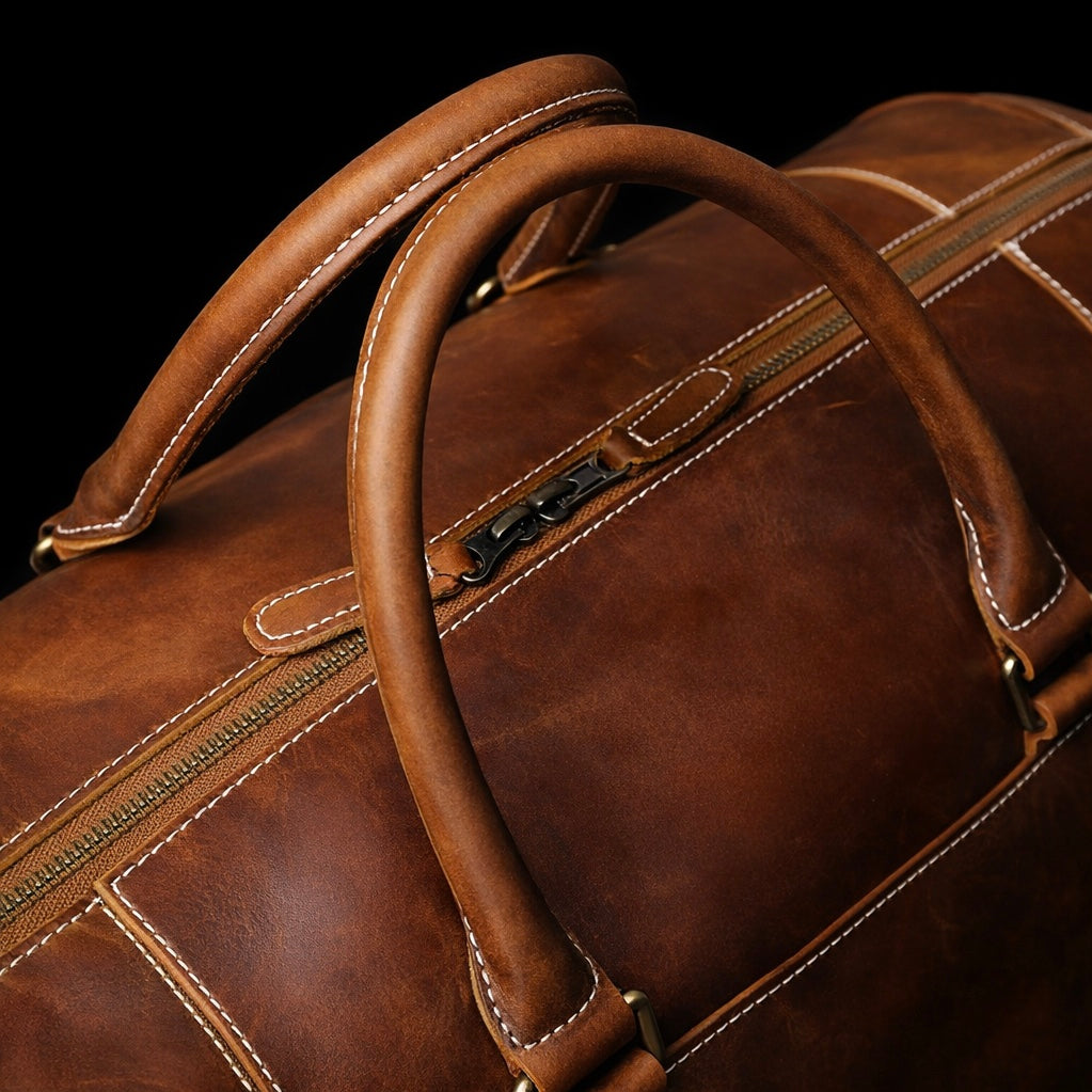 Valmont Heritage Leather Duffel in Heritage Brown