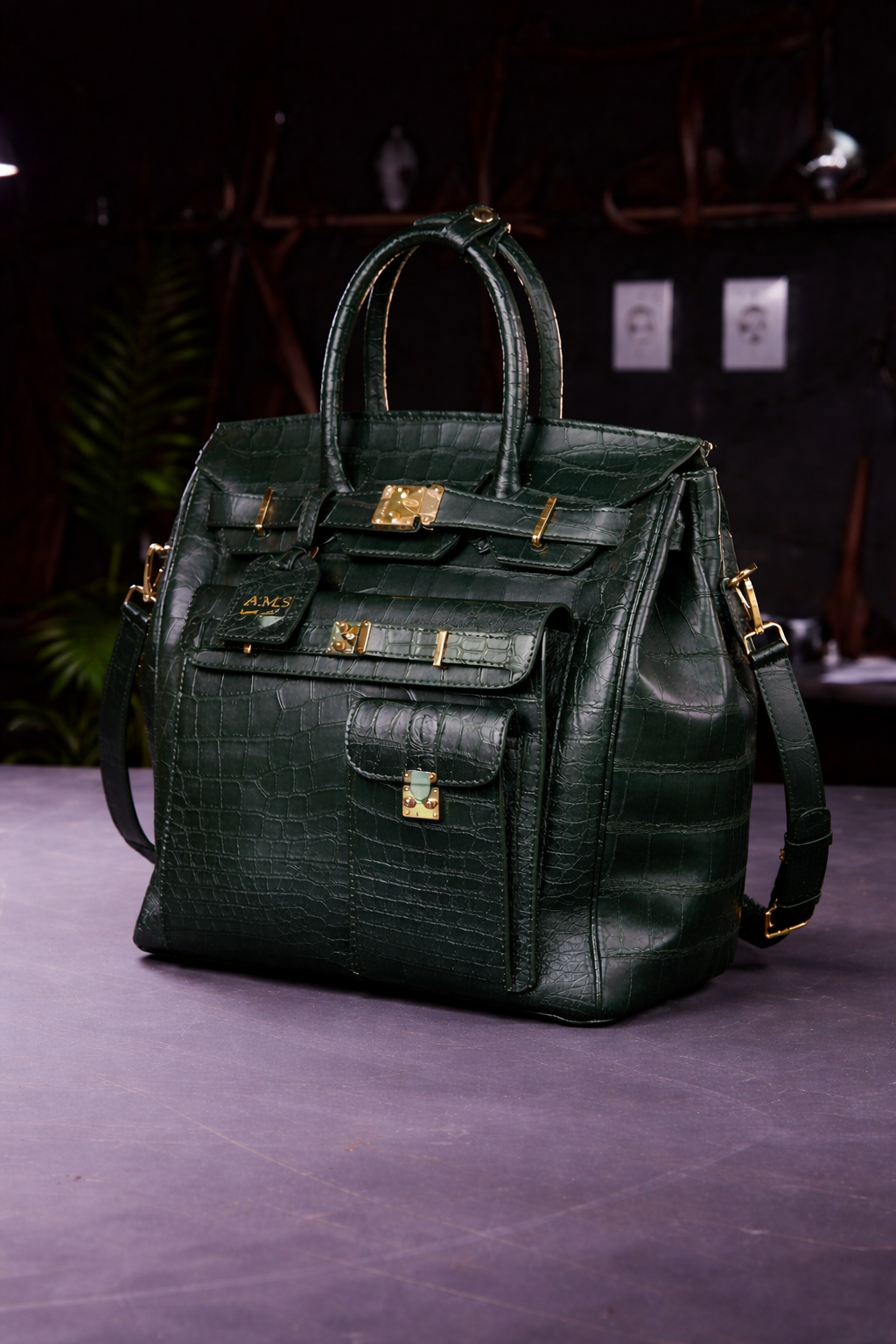 StridePack Weekender Duffel – Travel & Gym Carry Bag in Dark Forest Green