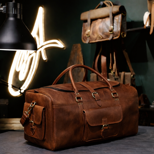 The Heritage Full Grain Weekender in Brown