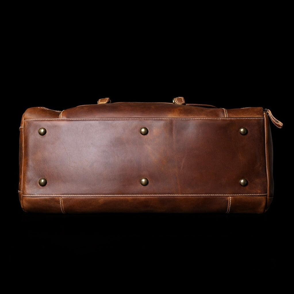 Valmont Heritage Leather Duffel in Heritage Brown