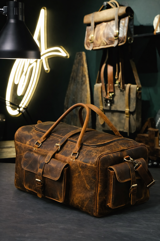 The Vanguard Vintage Leather Weekender