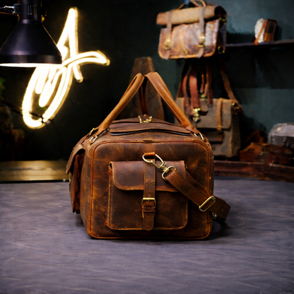 The Vanguard Vintage Leather Weekender