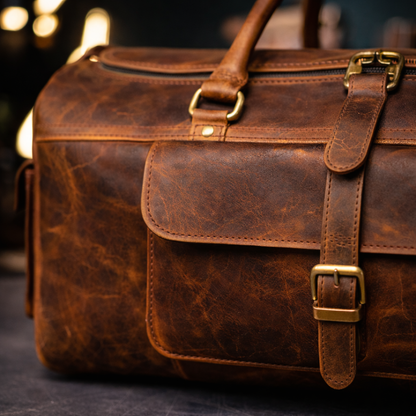 The Vanguard Vintage Leather Weekender
