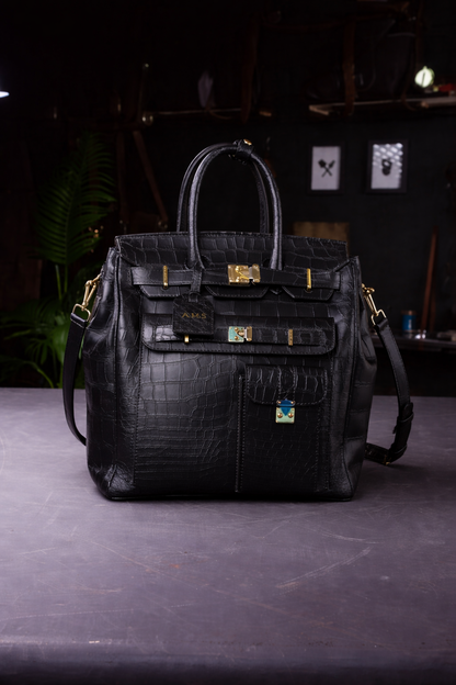 StridePack Weekender Duffel – Travel & Gym Carry Bag in Black
