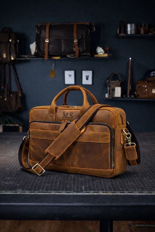 The Mercer Leather Laptop Bag