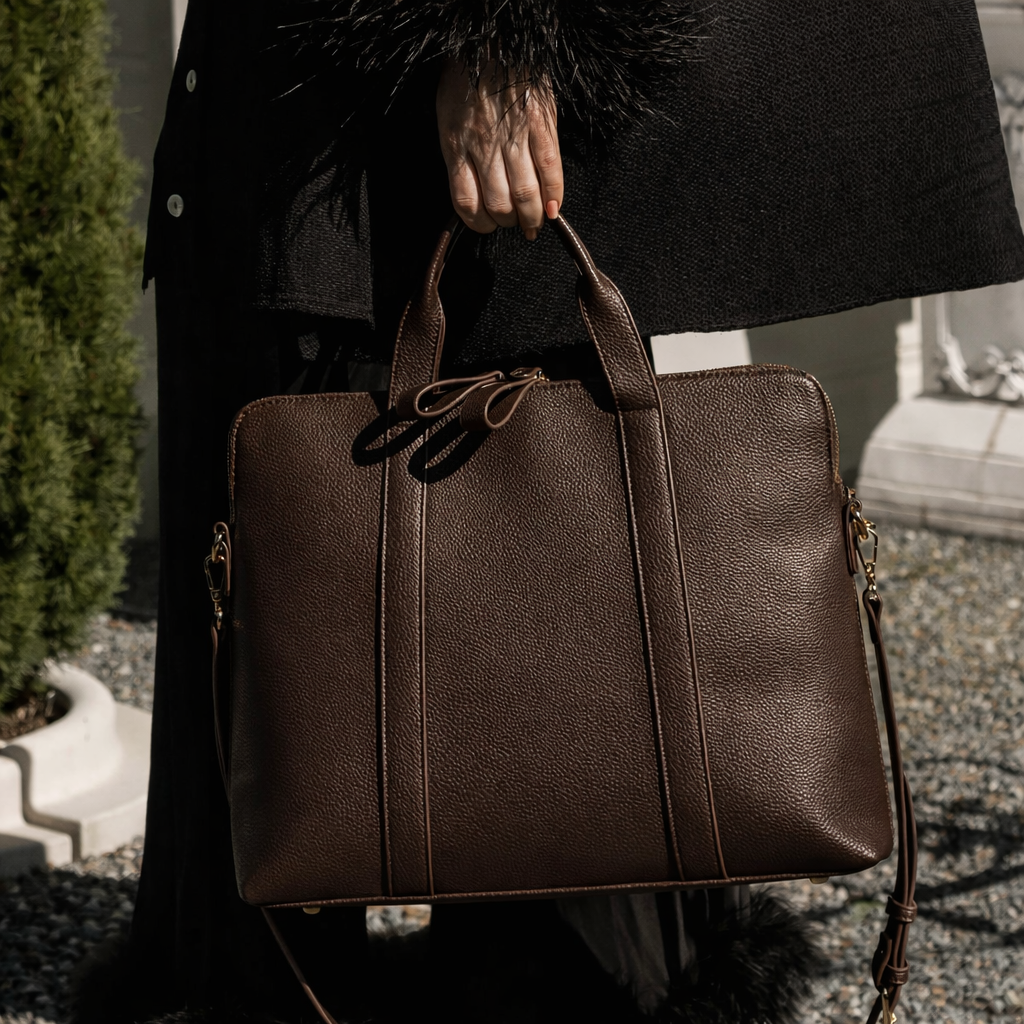 Executive Heritage Dark Brown Leather Briefcase