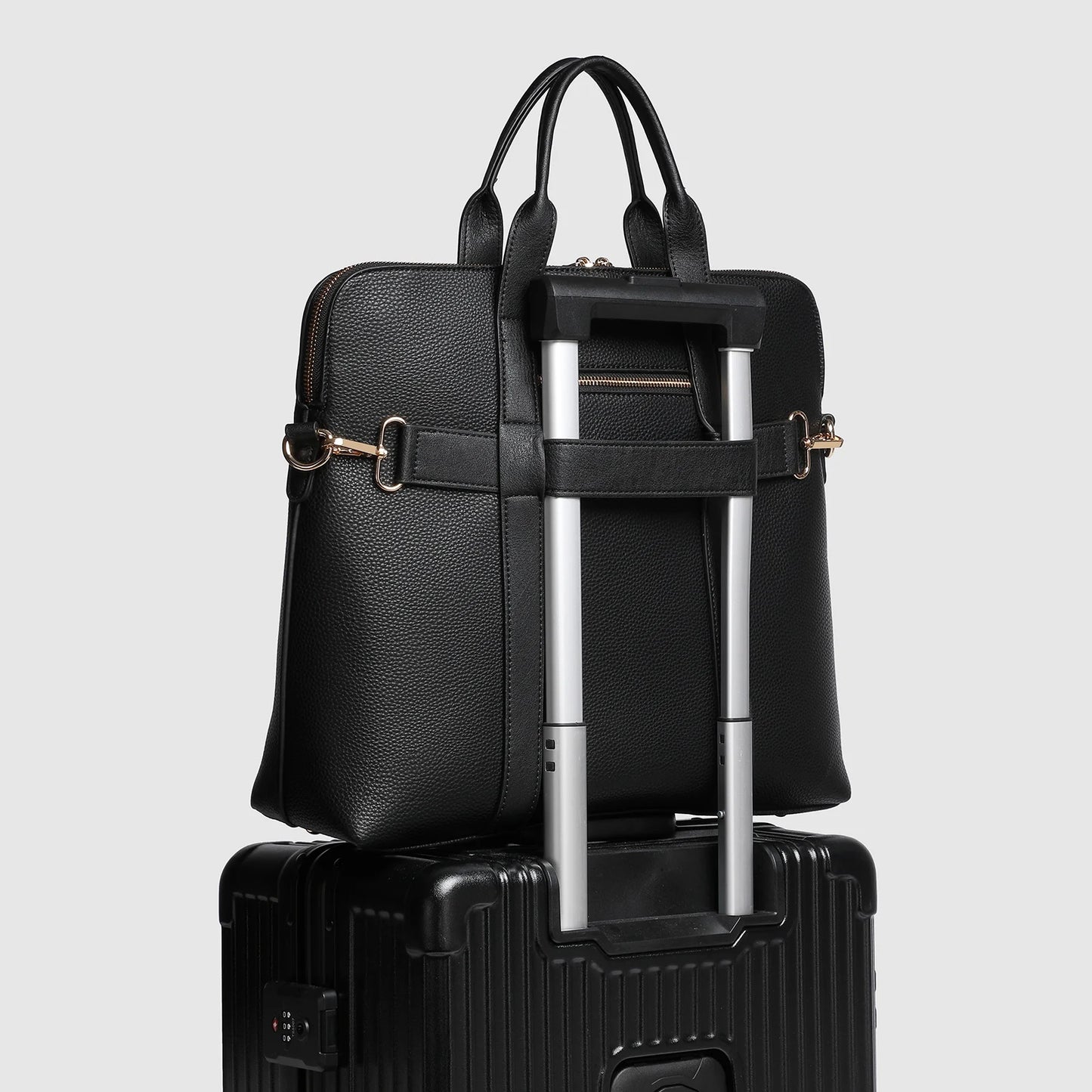 Executive Heritage Black Leather Briefcase