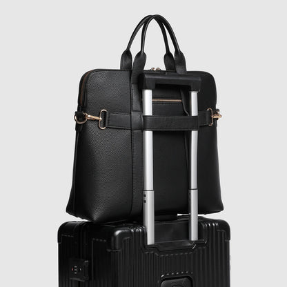 Executive Heritage Black Leather Briefcase