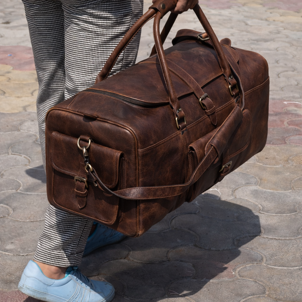 The Heritage Full Grain Weekender in Brown