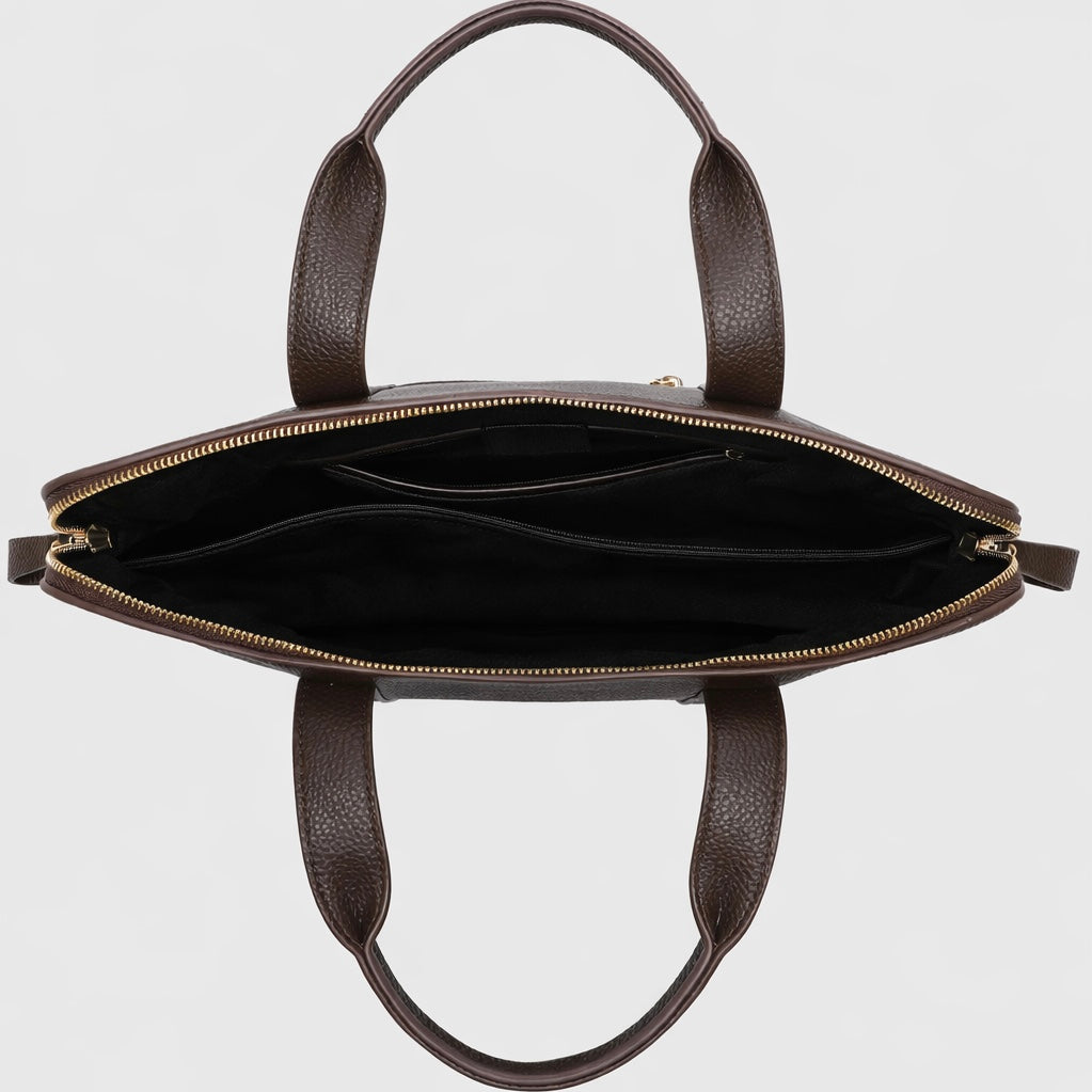 Executive Heritage Dark Brown Leather Briefcase