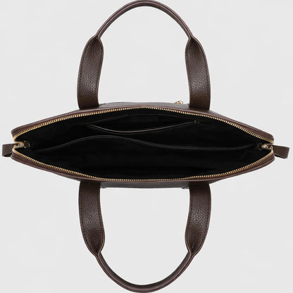 Executive Heritage Dark Brown Leather Briefcase