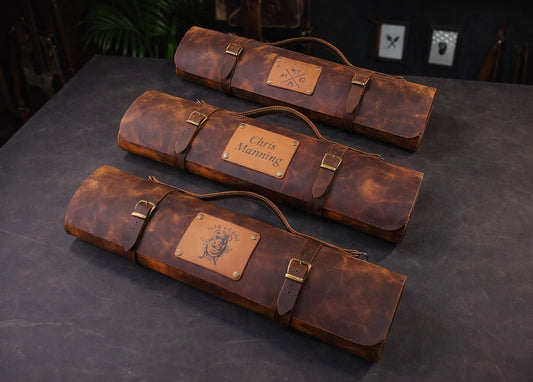 Heritage Leather Chef Knife Roll