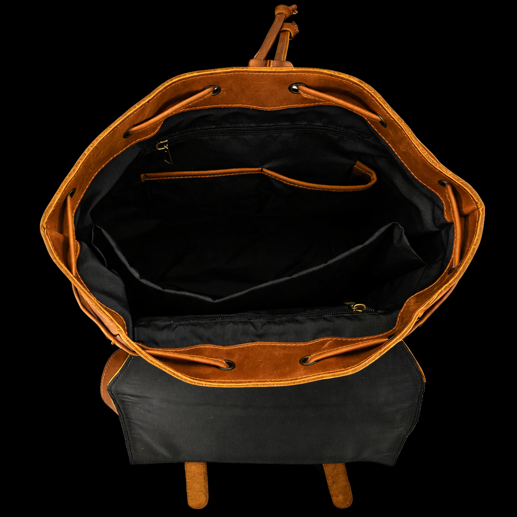 Aurelius Vintage Leather Backpack in Cognac Tan