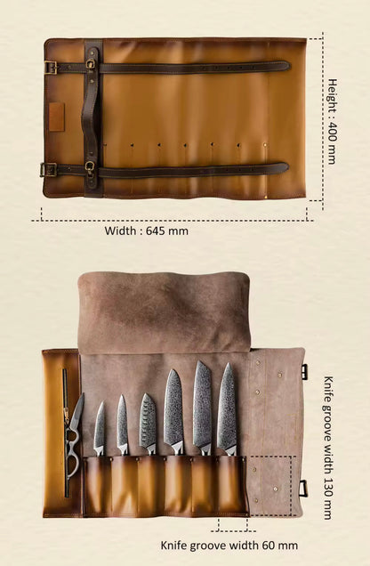 The Artisan Leather Chef Knife Roll