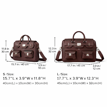 The Sovereign Leather Briefcase In Espresso Brown