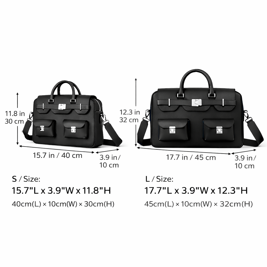 The Sovereign Leather Briefcase In Onyx Black