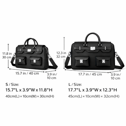 The Sovereign Leather Briefcase In Onyx Black