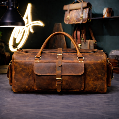 The Vanguard Vintage Leather Weekender