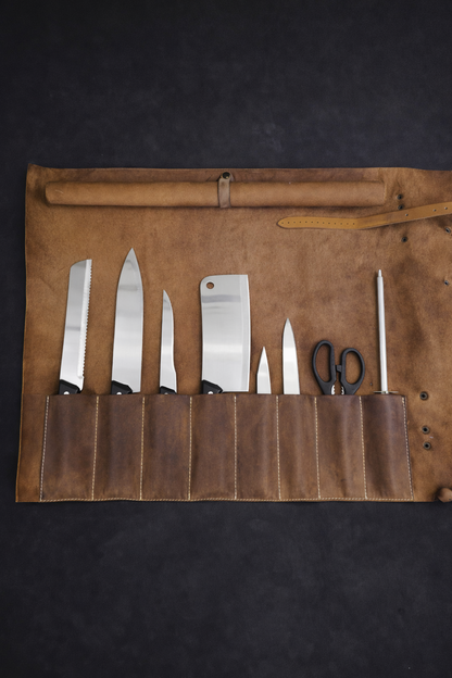Heritage Leather Chef Knife Roll