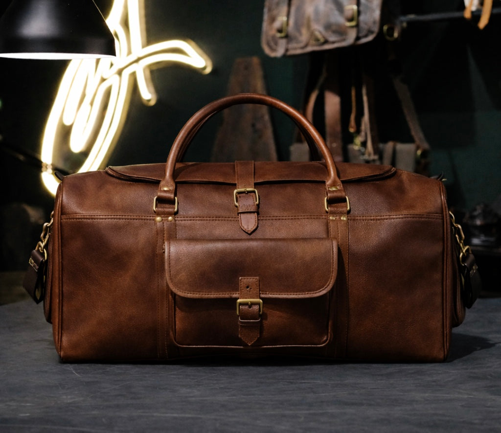 The Heritage Full Grain Weekender in Brown